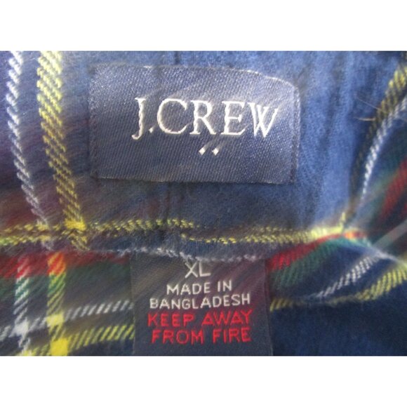 J Crew Mens XL Plaid Flannel Pajama Pants Elastic Waistband Pockets GUC - Picture 9 of 12